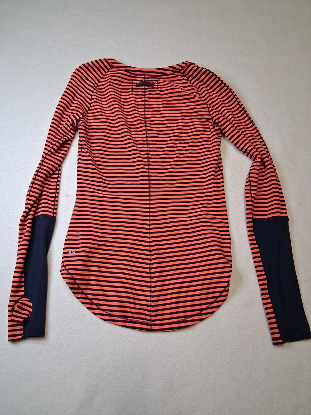 lululemon athletica Orange and Black Striped Long Sleeve Crew - Picture 5 of 7